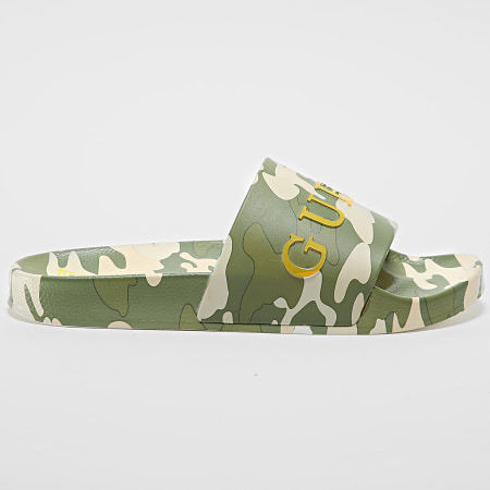 Guess - Claquettes F4GZ09-BB00F Verde Khaki Beige Camouflage