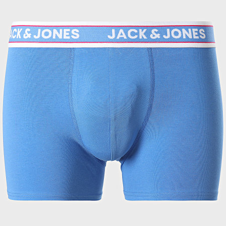 Jack And Jones - Set di 5 boxer Connor a tinta unita Blu reale Verde Rosa Giallo Azzurro