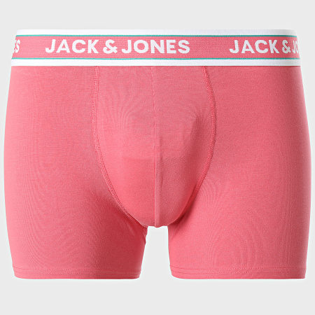 Jack And Jones - Set di 5 boxer Connor a tinta unita Blu reale Verde Rosa Giallo Azzurro
