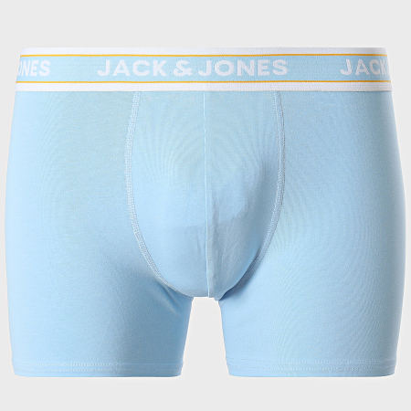 Jack And Jones - Juego de 5 bóxers Connor Solid Azul real Verde Rosa Amarillo Azul claro