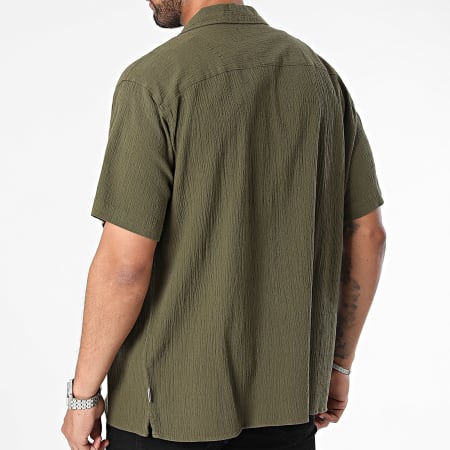 Jack And Jones - Chemise Manches Courtes Luke Crinkle Vert Kaki