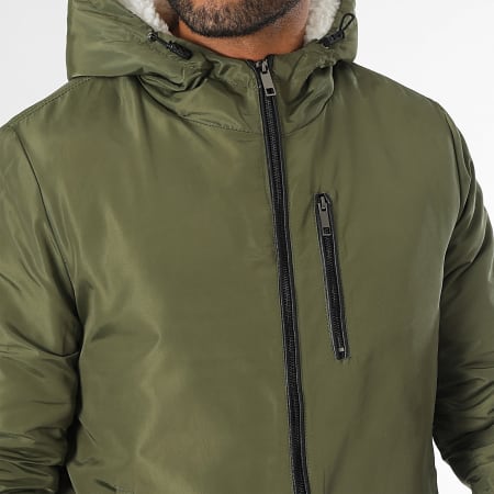LBO - Chaqueta con Capucha Interior Sherpa 1341 Verde Caqui