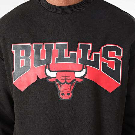 New Era - Felpa girocollo Chicago Bulls Nero