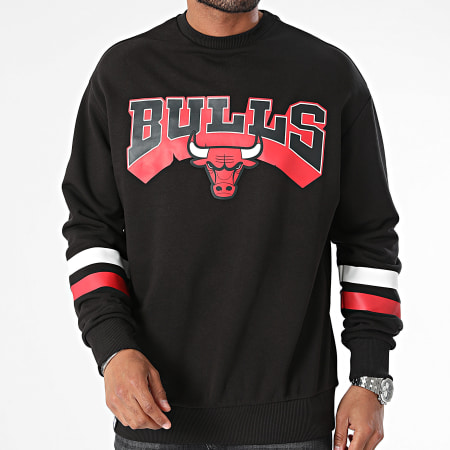 New Era - Felpa girocollo Chicago Bulls Nero