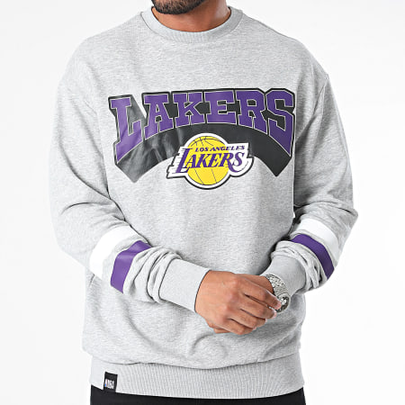 New Era - Los Angeles Lakers Sudadera con cuello redondo Gris jaspeado