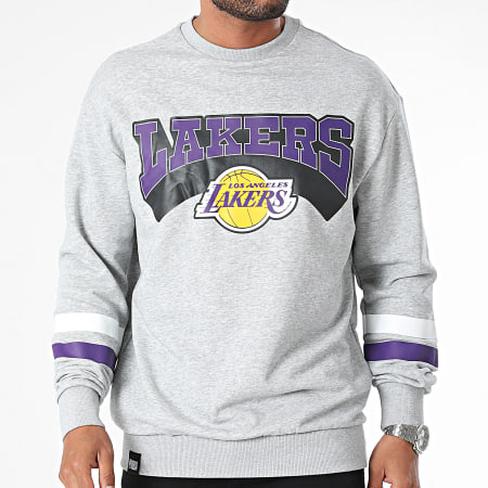 New Era - Los Angeles Lakers Sudadera con cuello redondo Gris jaspeado