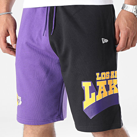 New Era - NBA Graphic LA Pantalones cortos de chándal 60502592 Negro Violeta