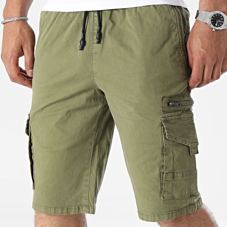 Paname Brothers - Pantaloncini Cargo Verde Khaki