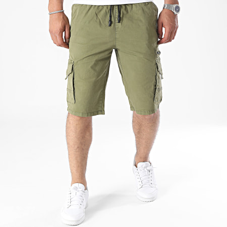 Paname Brothers - Pantaloncini Cargo Verde Khaki