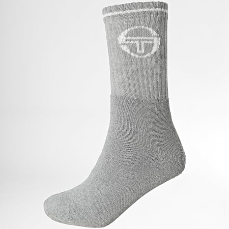 Sergio Tacchini - Confezione da 6 paia di calzini 93302904 Bianco nero grigio erica