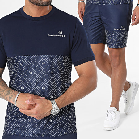 Sergio Tacchini - Set di maglietta e pantaloncini da jogging blu navy 40467_206-40469_206