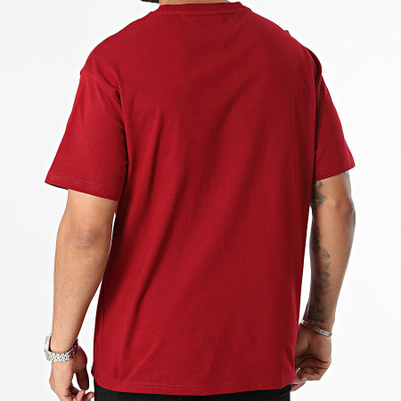 Tommy Jeans - Camiseta Regular Firma 7994 Burdeos