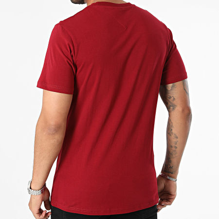 Tommy Jeans - Essential Flag Slim Tee Shirt 8263 Burdeos