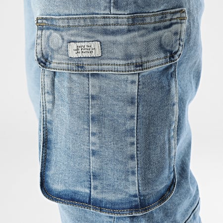 Blend - Short Cargo Jean Slim Twister 20713329 Bleu Denim