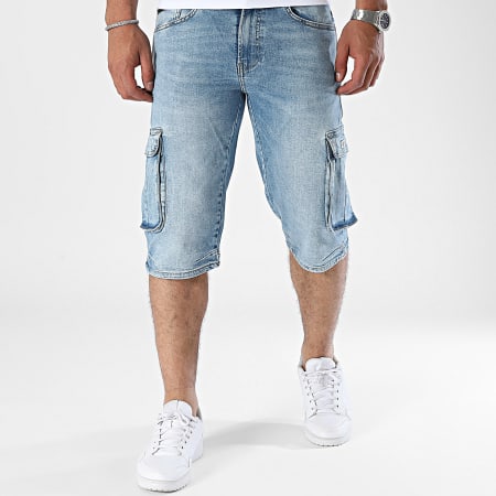 Blend - Short Cargo Jean Slim Twister 20713329 Bleu Denim