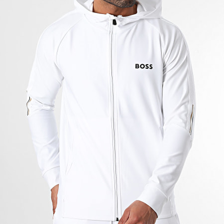 BOSS - MB Icon 2 6162 6163 Tuta da ginnastica bianca con strisce