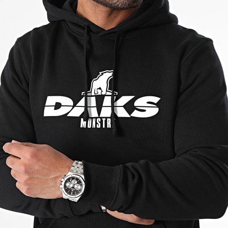 DAKS - Logo Hoodie Negro Blanco