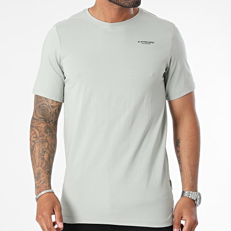 G-Star - Tee Shirt Slim Base D19070-C723 Vert Clair