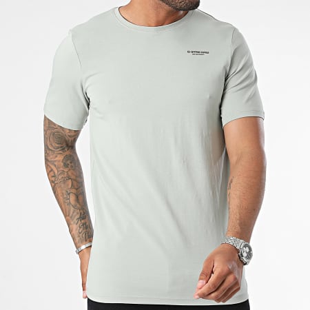 G-Star - Slim Base Tee Shirt D19070-C723 Verde claro