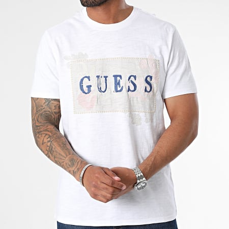 Guess - M4YP16-KA7O0 Gemarmerd wit T-shirt