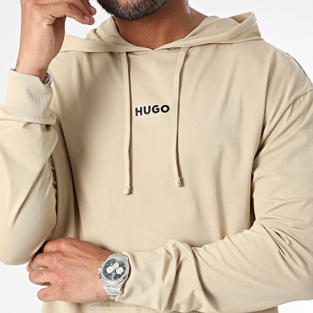 HUGO - Sudadera con capucha Linked 50518693 Beige