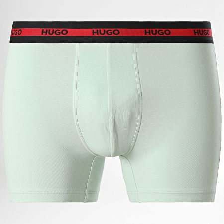 HUGO - Set van 3 Tripl Planet Boxers 50520475 Lichtgroen Marineblauw Zwart