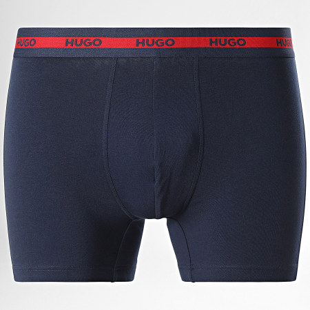 HUGO - Set van 3 Tripl Planet Boxers 50520475 Lichtgroen Marineblauw Zwart