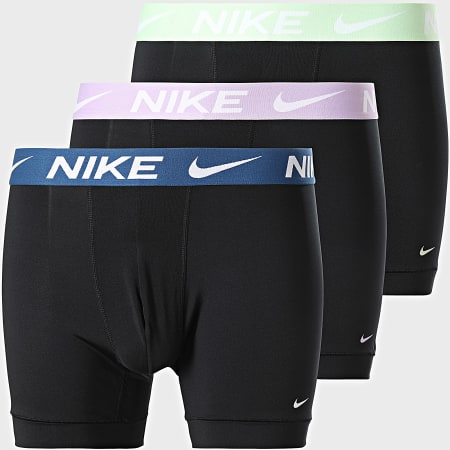 Nike - Set di 3 boxer Dri-Fit Essential Micro KE1157 Nero Verde Viola Blu Navy