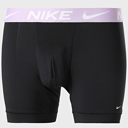 Nike - Set di 3 boxer Dri-Fit Essential Micro KE1157 Nero Verde Viola Blu Navy