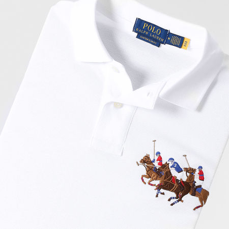 Polo Ralph Lauren - Polo Manches Courtes Triple Pony Fleece Blanc