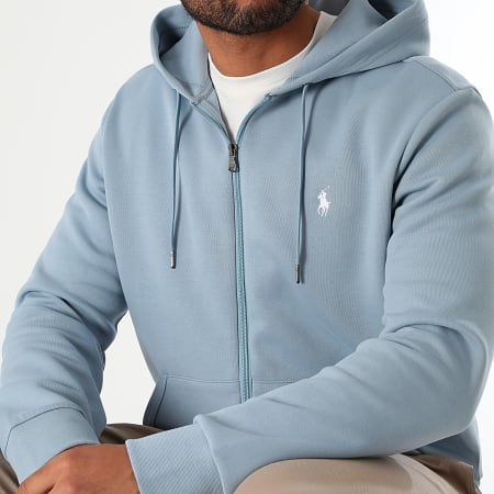 Polo Ralph Lauren - Originele Player Hooded Zip Sweat Top Lichtblauw