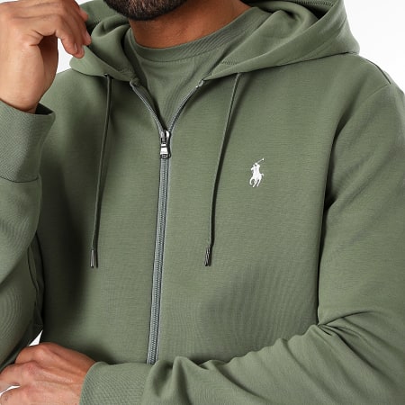 Polo Ralph Lauren - Sweat Zippé Capuche Original Player Vert Kaki