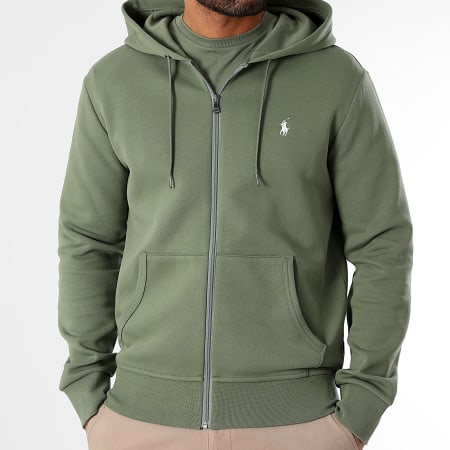 Polo Ralph Lauren - Original Player Hooded Zip Sweatshirt Khaki Groen