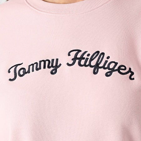 Tommy Hilfiger - Dames Crewneck Sweatshirt Reg Script 2615 Roze