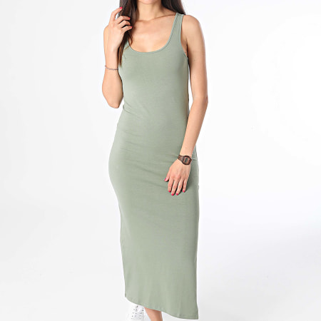 Vero Moda - Maxi Vestido Mujer My Soft Caqui Verde