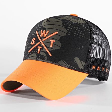 Watts - Trucker Tribe Cap Negro Verde Caqui Naranja Fluo