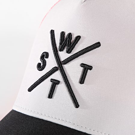 Watts - Casquette Trucker Tribe Noir Blanc Rouge Fluo