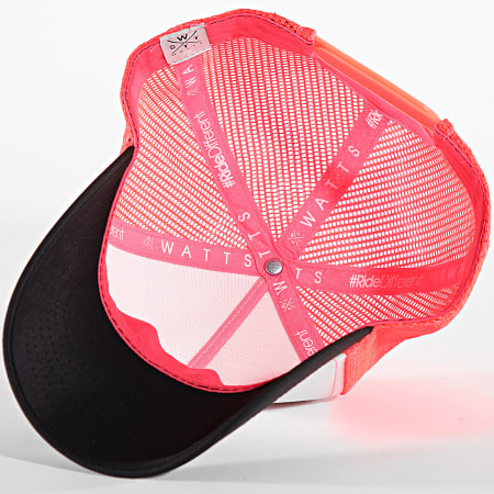 Watts - Casquette Trucker Tribe Noir Blanc Rouge Fluo