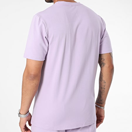 Black Industry - Ensemble Tee Shirt Oversize Et Short Jogging Violet Clair