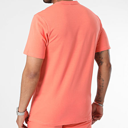 Black Industry - Conjunto de camiseta oversize y pantalón corto naranja