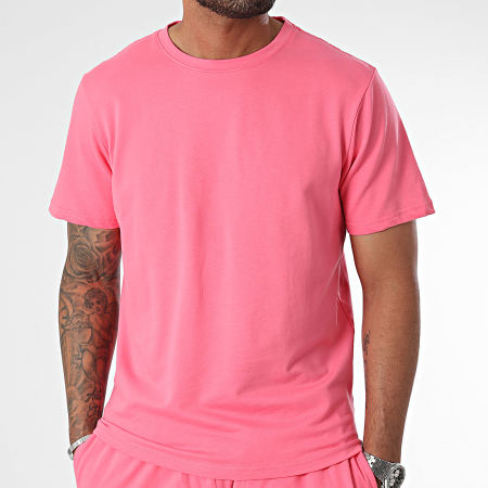 Black Industry - Ensemble Tee Shirt Oversize Et Short Jogging Rose