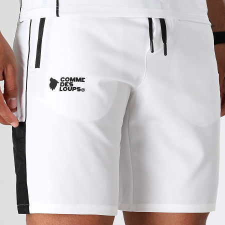 Comme Des Loups - Conjunto de camiseta blanca Run y pantalón corto Jogging
