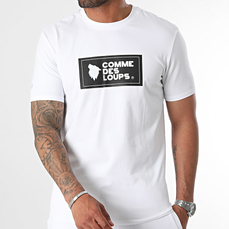 Comme Des Loups - Conjunto de camiseta blanca y pantalón corto de chándal Genova