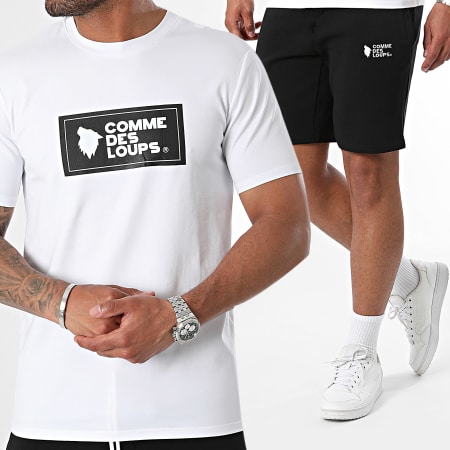 Comme Des Loups - Conjunto de camiseta y pantalón corto Genova negro