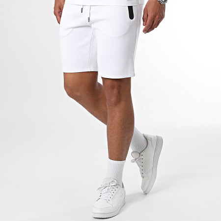 Comme Des Loups - Wimbledon Rivière Wit Zwart T-shirt en Joggingbroek Set