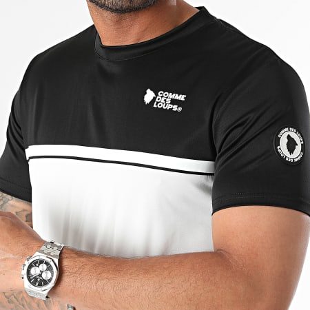Comme Des Loups - Fresco conjunto de camiseta blanca negra y pantalón corto de jogging