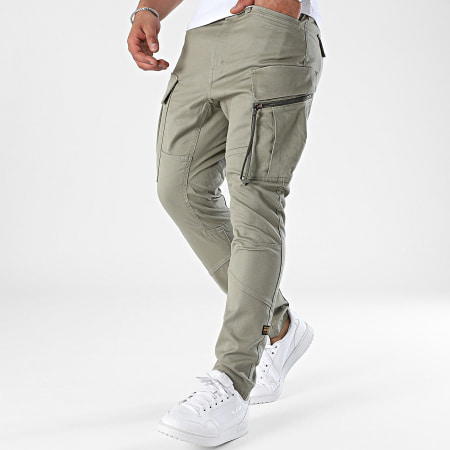 G-Star - PKT 3D Skinny Cargo Broek met Ritssluiting D24307-C105 Licht Kaki Groen