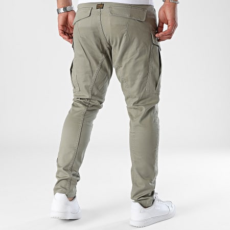 G-Star - PKT 3D Skinny Cargo Broek met Ritssluiting D24307-C105 Licht Kaki Groen