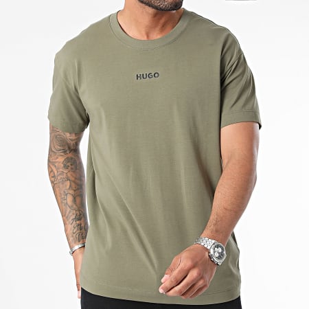 HUGO - Tee Shirt Linked 50518646 Vert Kaki