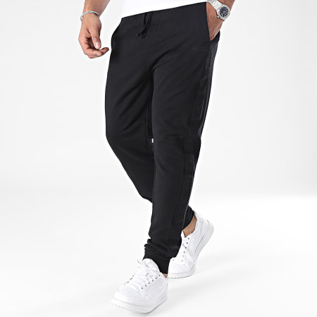 HUGO - Banded Jogging Pants Logotipo Tonal 50520501 Negro